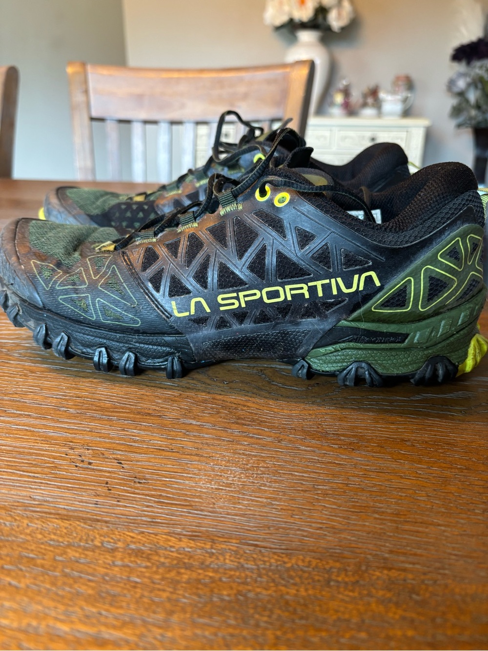 La Sportiva Women's Trail Running Shoes - Black & Green